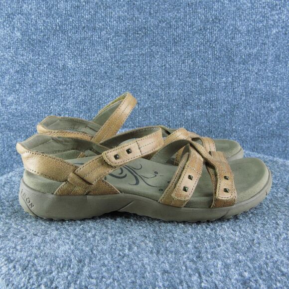 Taos Biz Women Strappy Sandal Shoes Size 7 Medium Brown Leather - Picture 4 of 10